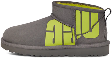 (Women) UGG Classic Ultra Mini Broken Logo 'Grey Green' 1126373-CKLM (Women) UGG Classic Ultra Mini Broken Logo 'Grey Green' 1126373-CKLM