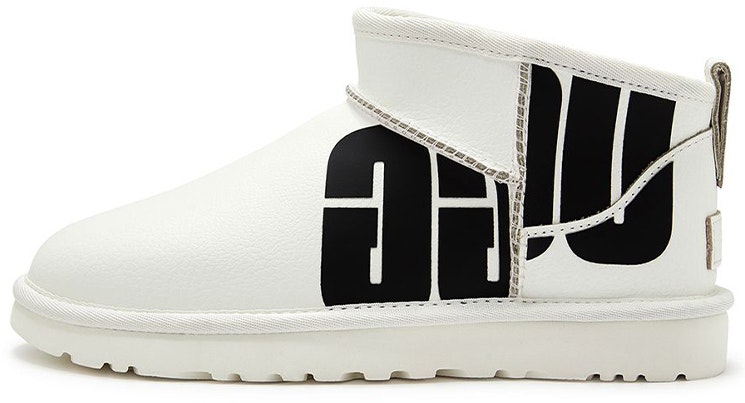 women-ugg-ankle-snow-boots-white-double-layer-cowhide-round-toe-flat-heel-fleece-lined-warm-1129270-pdwh