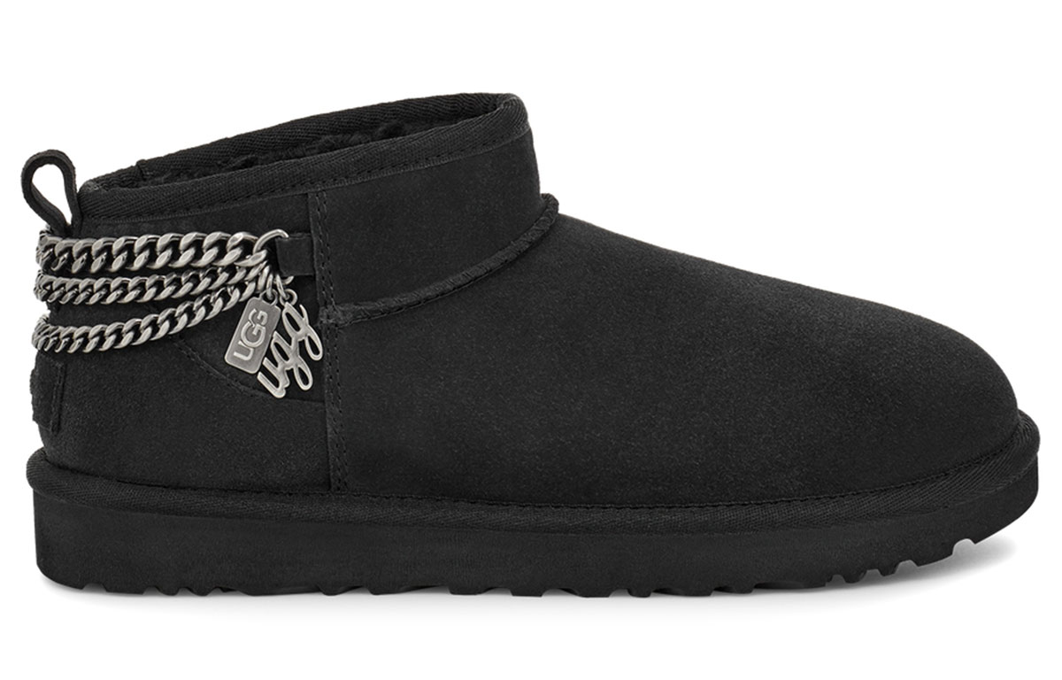Order (W) UGG Klasik Ultra Mini Chains Hitam 1117933-BLK