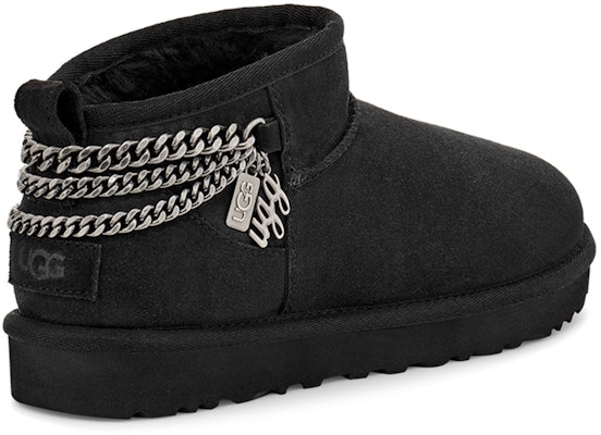 (Women) UGG Classic Ultra Mini Chains Black 1117933-BLK Shop (Women) UGG Classic Ultra Mini Chains Black 1117933-BLK