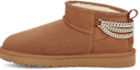 Buy (W) UGG Classic Ultra Mini Chains Fleece Coklat Lapisan Bulu 1117933-CHE