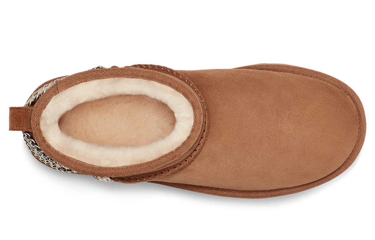 (W) UGG Classic Ultra Mini Chains Fleece Lined Brown 圖 5