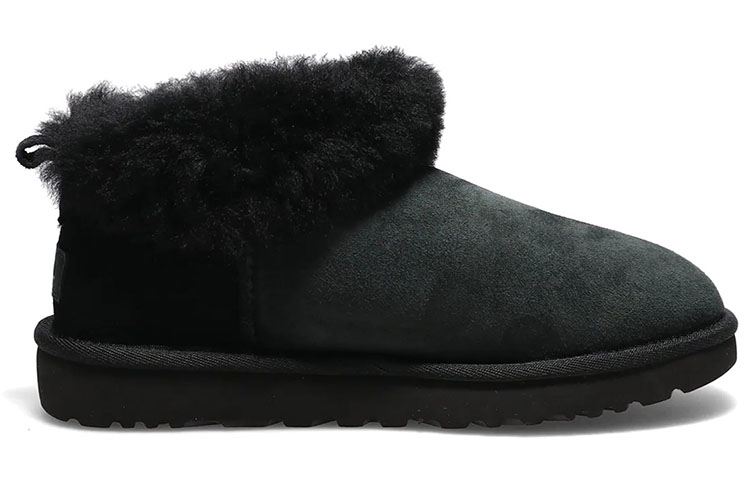 (W) UGG Classic Ultra Mini Fluff 'Black' 圖 2