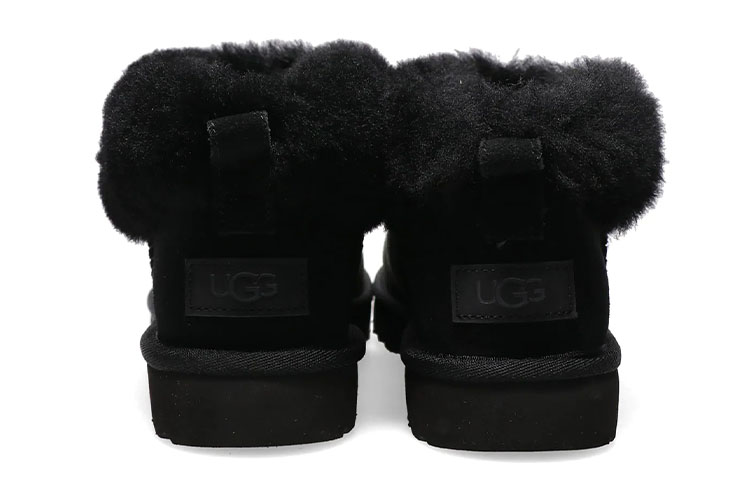 (W) UGG Classic Ultra Mini Fluff 'Black' 圖 5