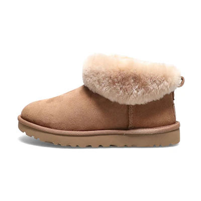 (W) UGG Classic Ultra Mini Fluff 'Chestnut'
