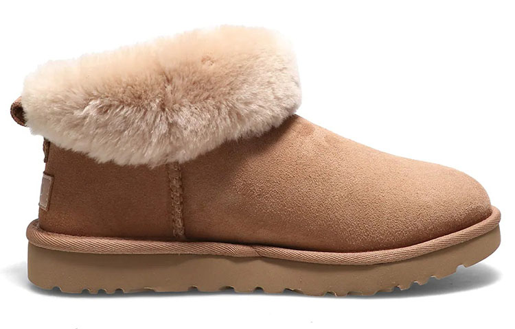 (W) UGG Classic Ultra Mini Fluff 'Chestnut' 圖 2
