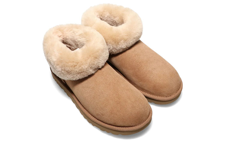 (W) UGG Classic Ultra Mini Fluff 'Chestnut' 圖 3