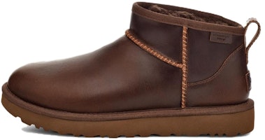(Women) UGG Classic Ultra Mini LTHR Regen Boot Ironwood 1163490-IWD (Women) UGG Classic Ultra Mini LTHR Regen Boot Ironwood 1163490-IWD