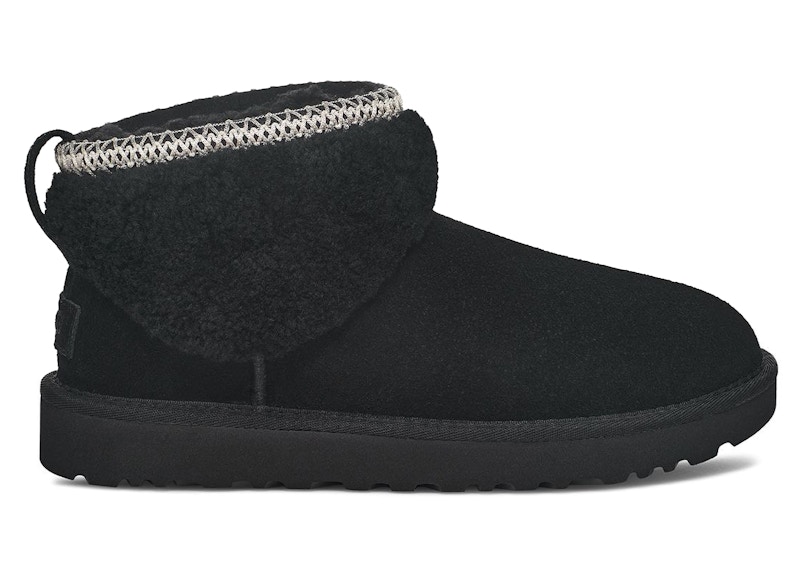 (Women) UGG Classic Ultra Mini Maxi Curly Boot 'Black' 1158263-BLK