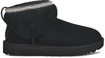 (Women) UGG Classic Ultra Mini Maxi Curly Boot Black 1158263-BLK (Women) UGG Classic Ultra Mini Maxi Curly Boot Black 1158263-BLK