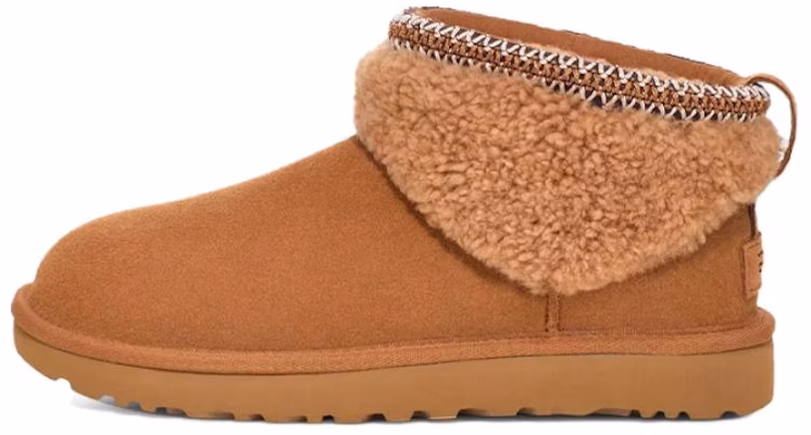 (Women) UGG Classic Ultra Mini Maxi Curly Boot 'Chestnut' 1158263-CHE Buy (Women) UGG Classic Ultra Mini Maxi Curly Boot 'Chestnut' 1158263-CHE