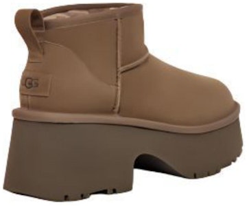 (W) UGG Classic Ultra Mini New Heights ''Hickory'' Kasut Wanita Stylish. 1158311-HCK Lookbook (W) UGG Classic Ultra Mini New Heights ''Hickory'' Kasut Wanita Stylish. 1158311-HCK