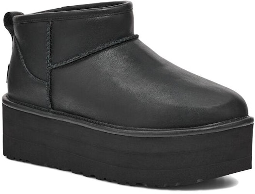(Women) UGG Classic Ultra Mini Platform Boot Black Leather 1141510-BLLE Lookbook (Women) UGG Classic Ultra Mini Platform Boot Black Leather 1141510-BLLE