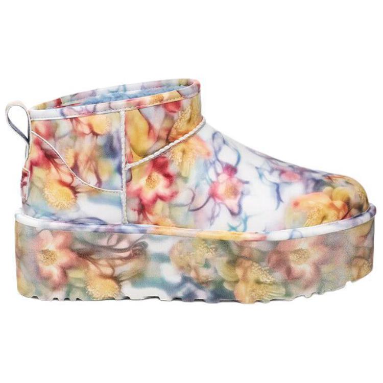 Order (W) UGG Classic Ultra Mini Platform Boot Collina Strada Biru Muda Bunga 1170171-LLF