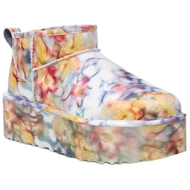 Shop (W) UGG Classic Ultra Mini Platform Boot Collina Strada Biru Muda Bunga 1170171-LLF