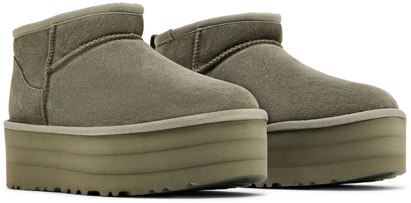 (W) UGG Classic Ultra Mini Platform Boot Hijau Lumut 1135092-MSG Cheap (W) UGG Classic Ultra Mini Platform Boot Hijau Lumut 1135092-MSG