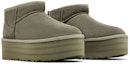 Cheap (W) UGG Classic Ultra Mini Platform Boot Moss Green - Kasut But Platform Hijau Lumut 1135092-MSG