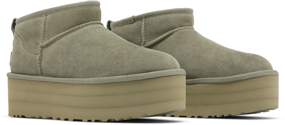 (女款)UGG 經典超迷你厚底靴 1135092-SDC 暗綠色 Cheap (女款)UGG 經典超迷你厚底靴 1135092-SDC 暗綠色