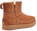 Lookbook (Women) UGG Classic Zip Mini Snow Boots Brown 1116104-CHE