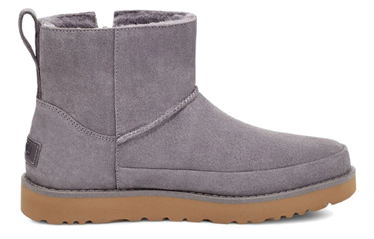 (W) UGG Classic Zip Mini Suede 'Grey' 圖 2