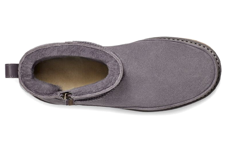 (W) UGG Classic Zip Mini Suede 'Grey' 圖 4