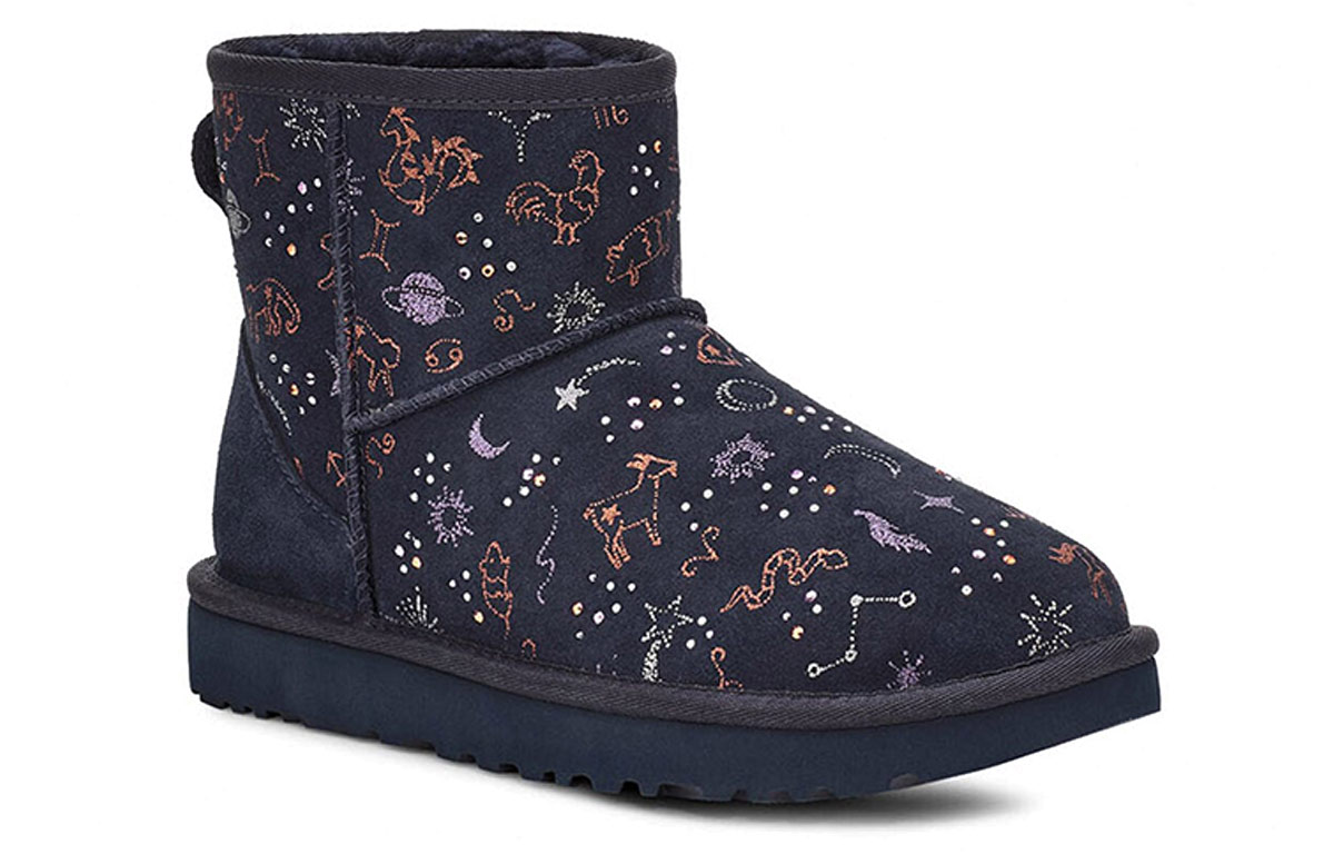 Lookbook (Women) UGG Classic Zodiac Mini Fleece Lined Navy Blue 1112516-SNGH