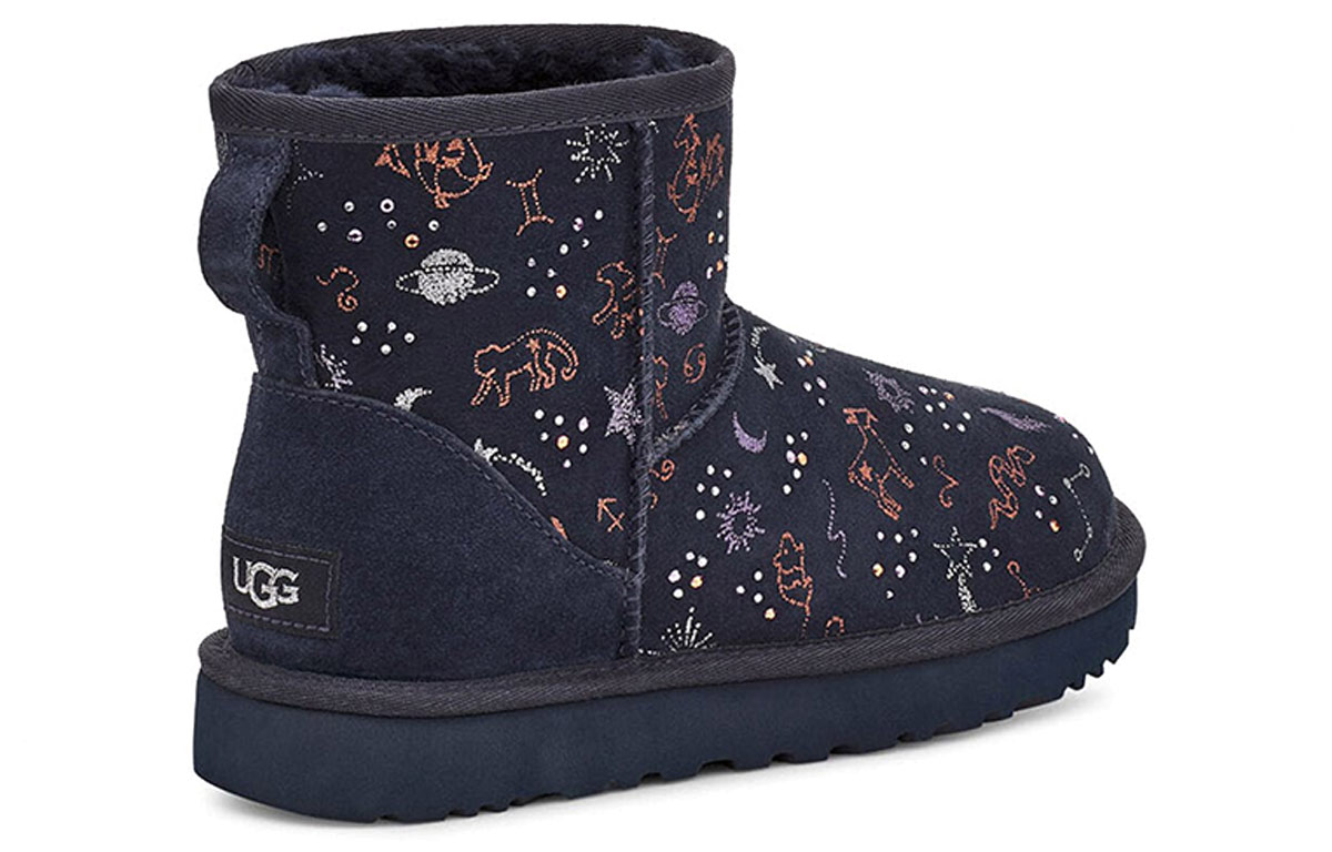 Shop (Women) UGG Classic Zodiac Mini Fleece Lined Navy Blue 1112516-SNGH