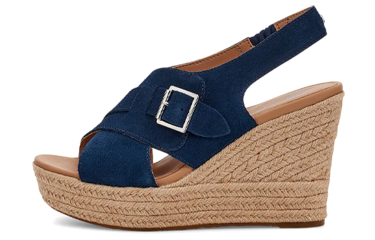 (Women) UGG Claudeene 'Navy Blue Buckle-Strap Wedge Sandal' 1117327-NSD