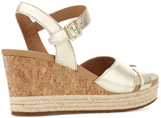 (Women) UGG Cloverdale 'Metallic Gold Wedge Sandal' 1111069-GOLD Purchase (Women) UGG Cloverdale 'Metallic Gold Wedge Sandal' 1111069-GOLD