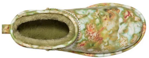 Sizing (女款)UGG 經典超迷你厚底靴 Collina Strada 綠色花卉 1170937-GRNF
