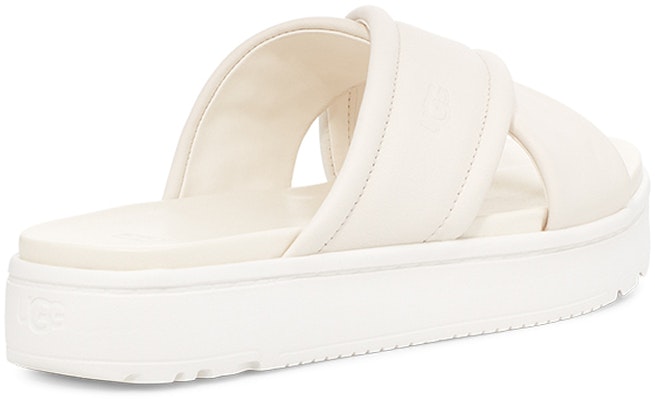 (W) UGG快適レザークロススリッパ (ホワイト) 1128635-JLTH Shop (W) UGG快適レザークロススリッパ (ホワイト) 1128635-JLTH