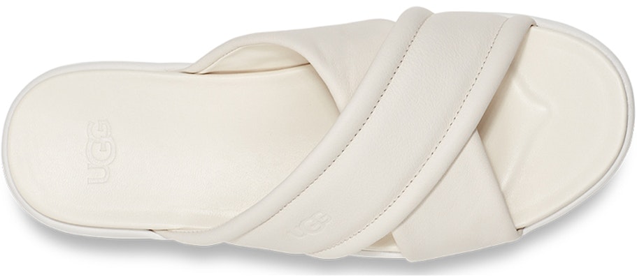 (W) UGG快適レザークロススリッパ (ホワイト) 1128635-JLTH Purchase (W) UGG快適レザークロススリッパ (ホワイト) 1128635-JLTH