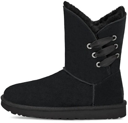 UGG Constantine 緞面皮革蝴蝶結V口雪地靴女款黑色 Buy UGG Constantine 緞面皮革蝴蝶結V口雪地靴女款黑色