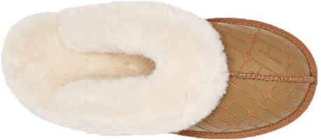 Shop UGG COQUETTE 標志印花拖鞋 女款 栗色