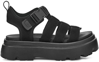 UGG Cora 皮革 露趾搭扣 沙灘涼鞋 女款 黑色 Order UGG Cora 皮革 露趾搭扣 沙灘涼鞋 女款 黑色