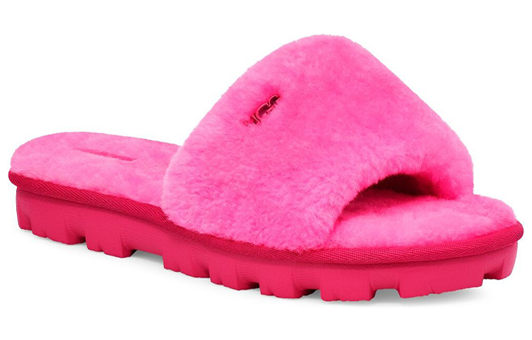Lookbook UGG Cozette滑鞋 羊皮毛一體 毛毛時尚 拖鞋 女款 粉色
