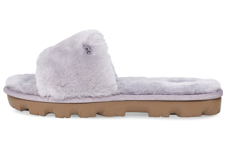 (Women) UGG Cozette Slide 'Simplistic Casual Fuzzy Fashion Slipper Grey Purple' 1100892-SAMT