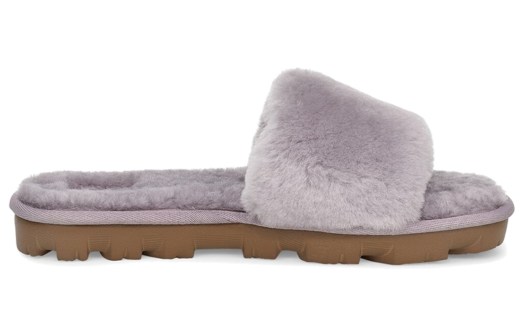Order (Women) UGG Cozette Slide 'Simplistic Casual Fuzzy Fashion Slipper Grey Purple' 1100892-SAMT