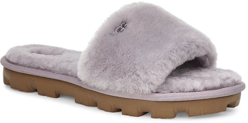 UGG Cozette Slide 簡約休閒毛毛時尚拖鞋 女款 灰紫 Lookbook UGG Cozette Slide 簡約休閒毛毛時尚拖鞋 女款 灰紫