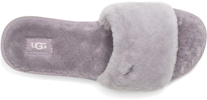 Shop (W) UGG Cozette Slide 'Selipar Sederhana Kasual Fuzzy Kelabu Ungu' 1100892-SAMT