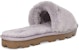 (W) UGG Cozette Slide 'Selipar Sederhana Kasual Fuzzy Kelabu Ungu' 1100892-SAMT