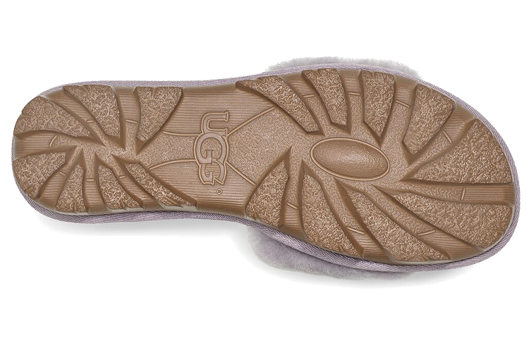 Details for (Women) UGG Cozette Slide 'Simplistic Casual Fuzzy Fashion Slipper Grey Purple' 1100892-SAMT