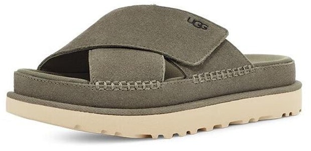 UGG 金星交叉滑 二層牛皮 交錯舒適 時尚涼鞋 女款 苔綠色 Buy UGG 金星交叉滑 二層牛皮 交錯舒適 時尚涼鞋 女款 苔綠色