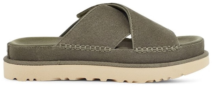 UGG 金星交叉滑 二層牛皮 交錯舒適 時尚涼鞋 女款 苔綠色 Order UGG 金星交叉滑 二層牛皮 交錯舒適 時尚涼鞋 女款 苔綠色