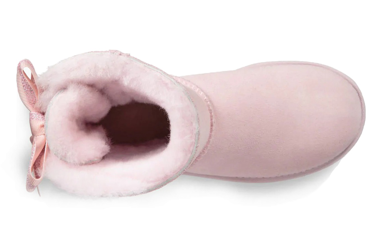 Shop (W) Bottes Neige UGG Bailey Bow Mini Personnalisables Roses 1100212W-SLPN