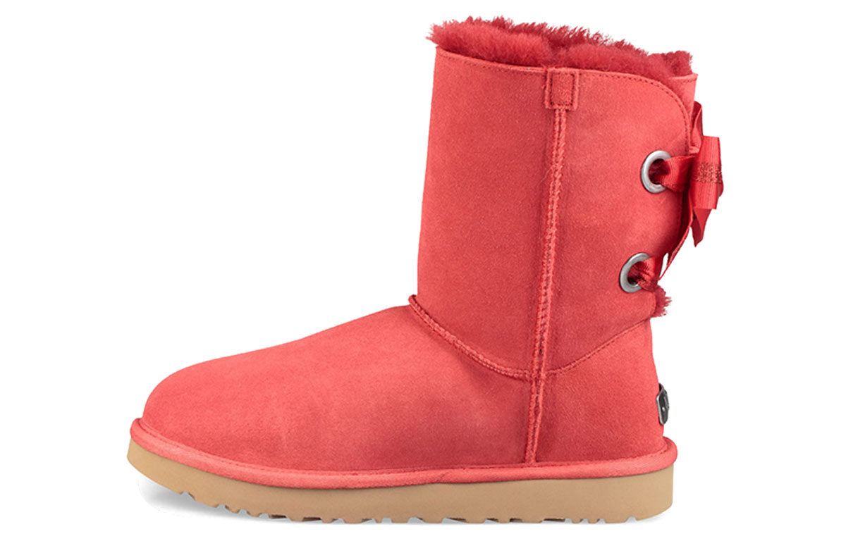 (Women) UGG Customizable Bailey Bow short Fleece Lined Red 1098075-RBRD