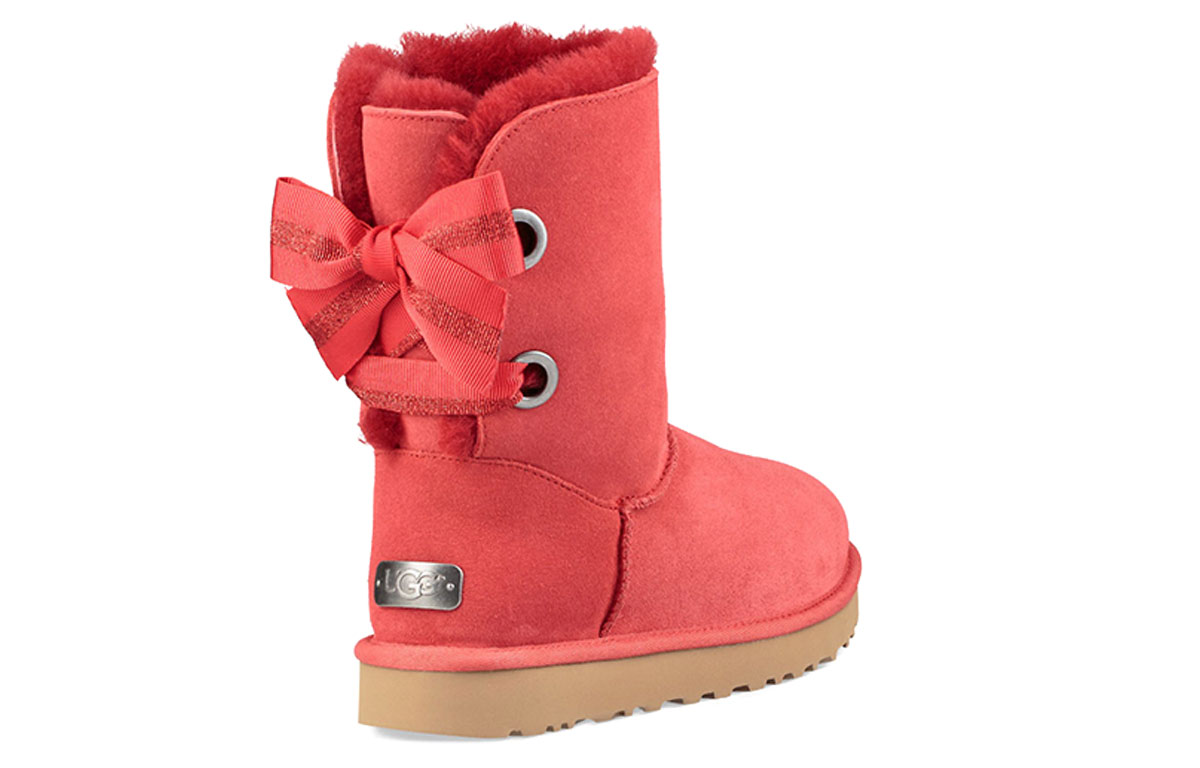 Shop (W) UGG定制Bailey Bow短款红色羊毛内衬靴子 1098075-RBRD