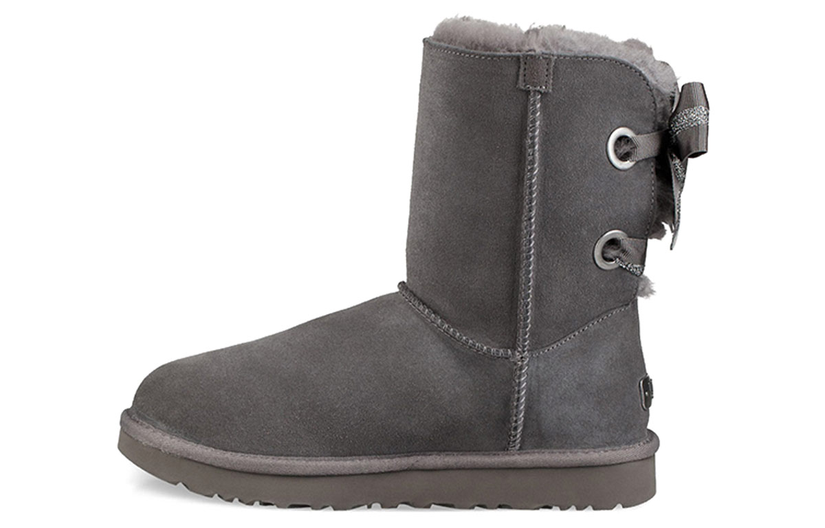 (Women) UGG Customizable Bailey Bow short Gray 1098075-CHRC