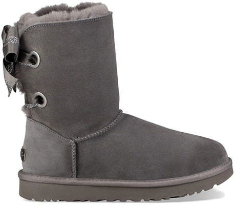 (Women) UGG Customizable Bailey Bow short Gray 1098075-CHRC Order (Women) UGG Customizable Bailey Bow short Gray 1098075-CHRC