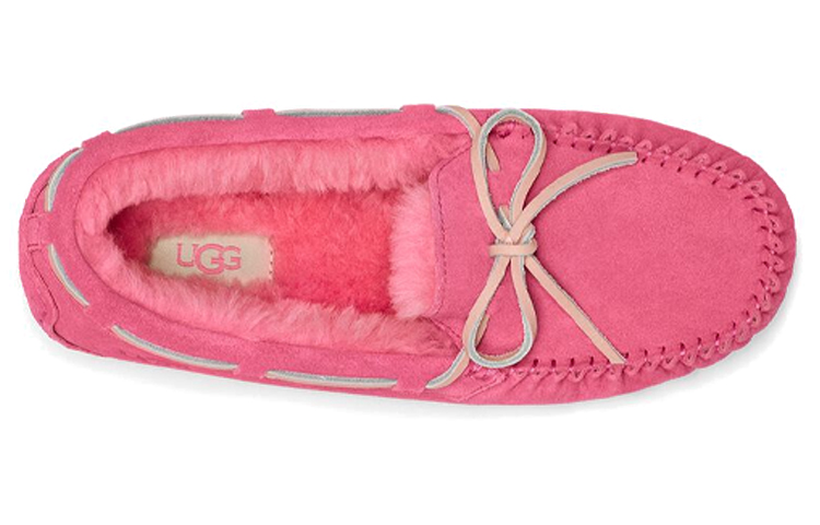 Shop UGG Ansley Bow Glimmer 耐磨保暖 懒人豆豆運動休閒鞋 女款 栗色